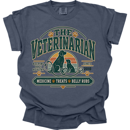 Personalized Veterinarian Shirt, Custom Vet Gift, Veterinary Medicine Tee, Dog Doctor, Vet Graduation Gift