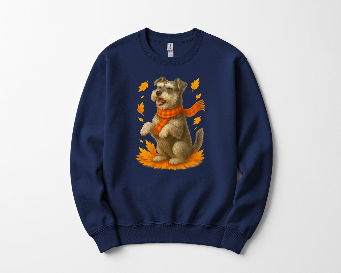 Miniature Schnauzer Autumn Sweatshirt, Cozy Fall Dog Sweater, Schnauzer Lover Apparel, Cute Autumn Dog Tee, Gift for Pet Lovers