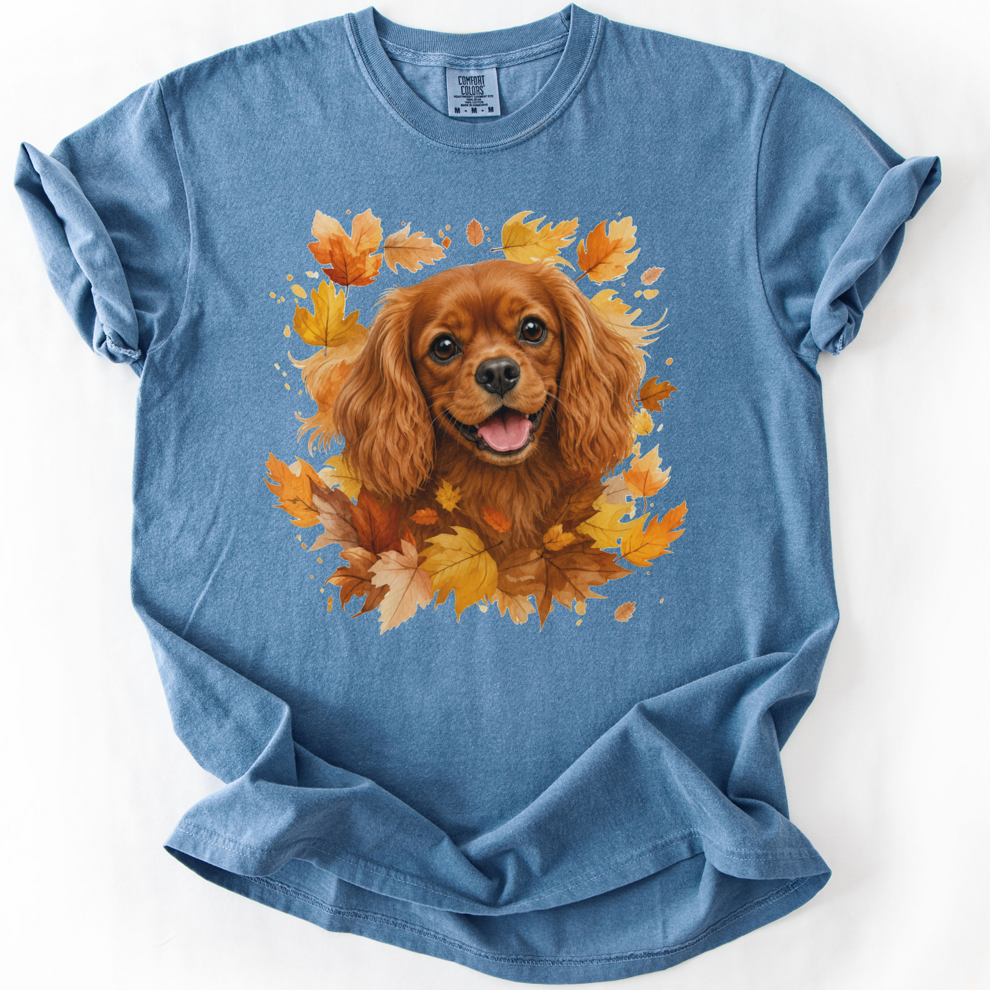 Ruby Cavalier Fall Shirt, Autumn Dog Mom Comfort Colors Tee