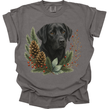 Black Lab Christmas Shirt, Labrador Retriever Dog Mom Tee, Holiday Lab Lover Gift