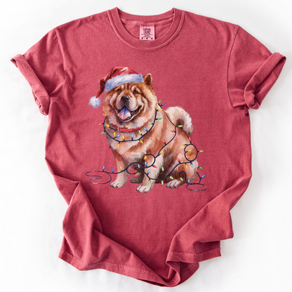 Christmas Chow Chow Shirt, Christmas Lights Dog Tee, Christmas Dog Tee, Chow Chow Mom Tshirt, Gift for Dog Lover, Chow Chow