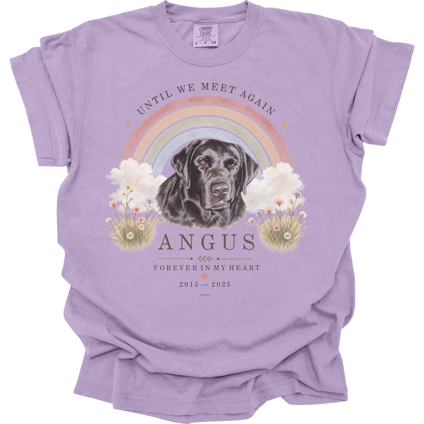 Personalized Dog Memorial Shirt, Pet Loss Gift, Rainbow Bridge Dog Remembrance Tee