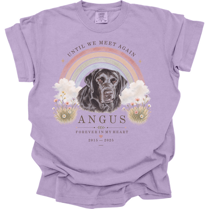 Personalized Dog Memorial Shirt, Pet Loss Gift, Rainbow Bridge Dog Remembrance Tee