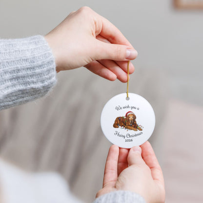 Personalized Dog Photo Christmas Ornament Custom Pet Holiday Keepsake Gift