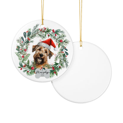 Personalized Soft Coated Wheaten Terrier Christmas Ornament