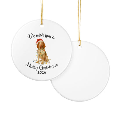 Bracco Italiano Ornament, Personalized Christmas Dog Keepsake, Holiday Pet Lover Gift, Ceramic Holiday Decoration, Custom Date
