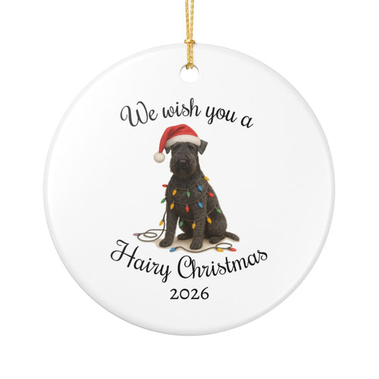 Kerry Blue Terrier Ornament, Christmas Lights Dog Keepsake