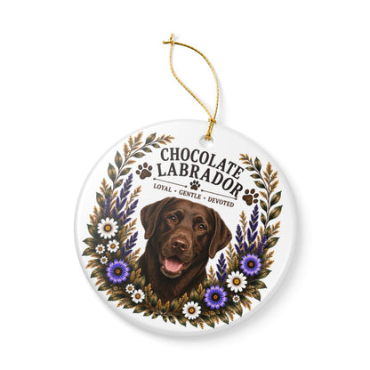 Chocolate Lab Loyal • Gentle • Devoted Ornament