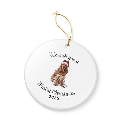 Cocker Spaniel Ornament, Personalized Christmas Keepsake