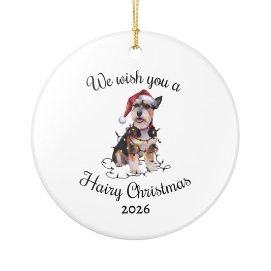 Christmas Norfolk Terrier Ornament, Christmas Lights Dog Keepsake