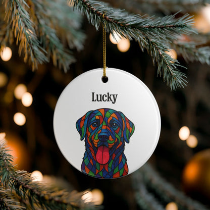 Personalized Geometric Pet Ornament