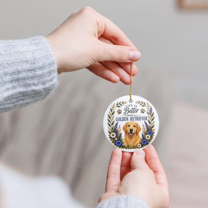 Golden Retriever Ornament, Golden Retriever Lover Gift, Dog Mom Gift, Golden Keepsake