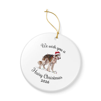 Christmas Borzoi Ornament, Christmas Lights Dog Keepsake, Christmas Dog, Borzoi Mom, Gift For Dog Lover, Borzoi