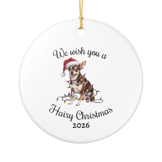 Christmas Chihuahua Ornament, Chihuahua Mom, Christmas Lights Dog Keepsake, Christmas Dog, Gift For Dog Lover, Chihuahua