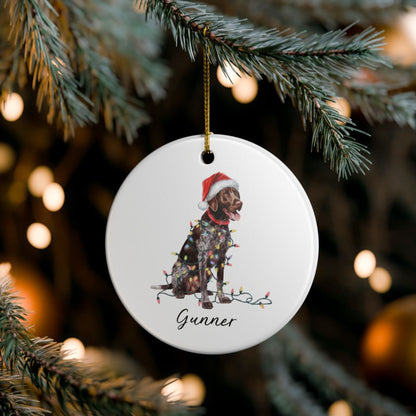 German Shorthaired Pointer Ornament, Personalized Christmas Gift