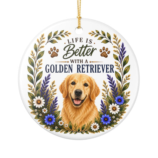 Golden Retriever Ornament, Golden Retriever Lover Gift, Dog Mom Gift, Golden Keepsake