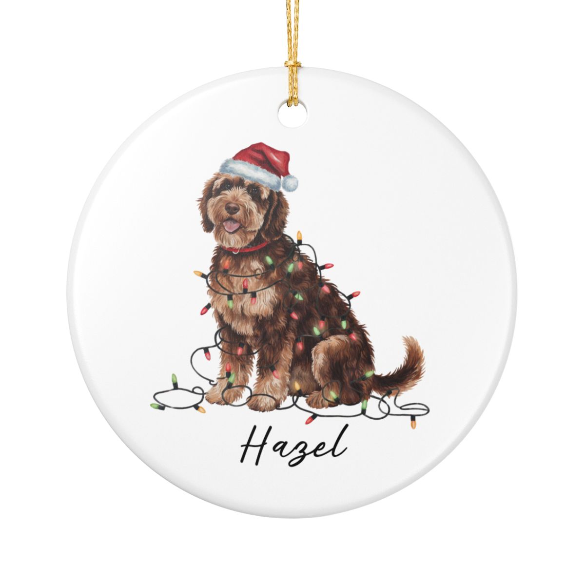 Portuguese Water Dog Ornament, Personalized Pet Keepsake