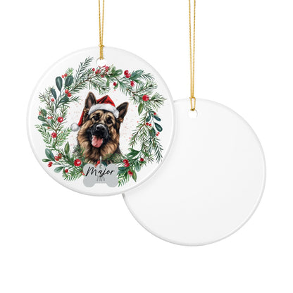 Personalized German Shepherd Christmas Ornament
