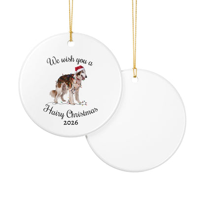 Christmas Borzoi Ornament, Christmas Lights Dog Keepsake, Christmas Dog, Borzoi Mom, Gift For Dog Lover, Borzoi