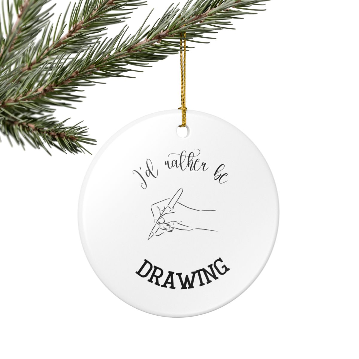 Drawing Ornament, Sketch Ornament, Artist Gift, Crafty Gift, Doodle Decoration, Drawing Lover Gift