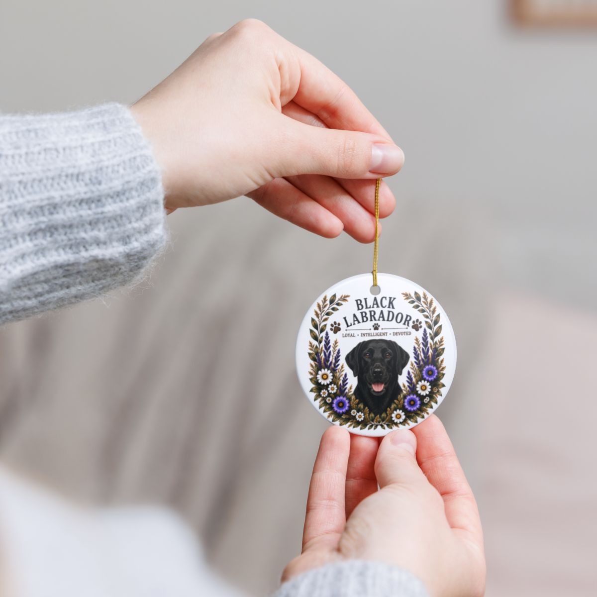 Black Lab Loyal • Intelligent • Devoted Ornament