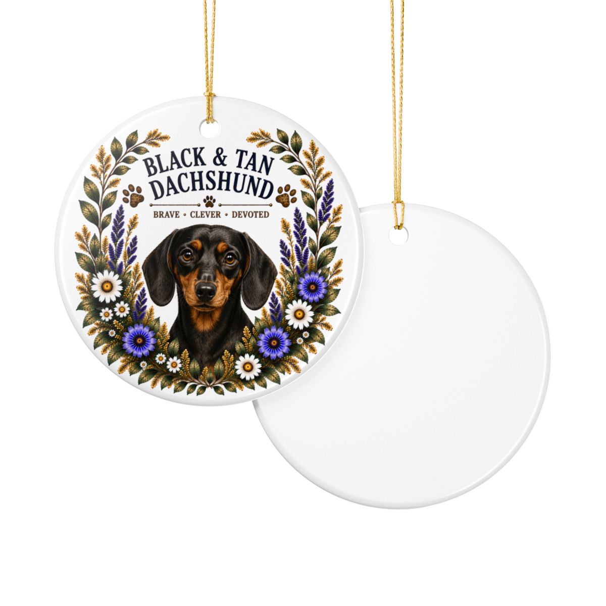 Black and Tan Dachshund Ornament, Dachshund Lover Gift, Doxie Mom Dog Keepsake