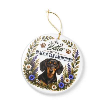 Black and Tan Dachshund Ornament, Doxie Lover Gift, Dachshund Mom Gift, Dog Keepsake