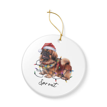 Pekingese Ornament, Personalized Dog Keepsake