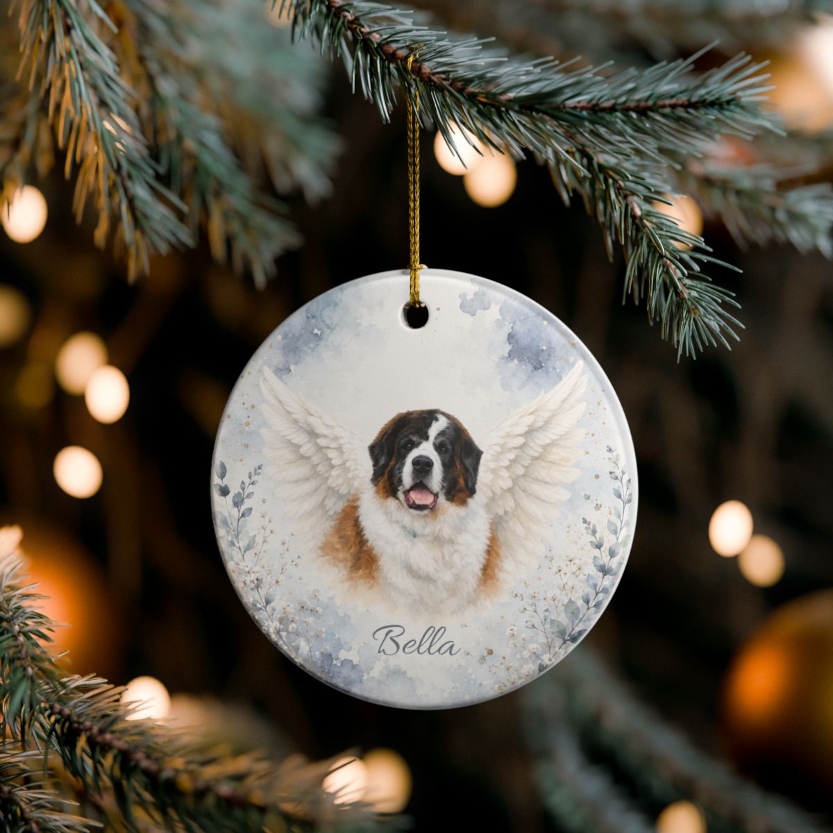 Personalized Pet Memorial Ornament, Custom Rainbow Bridge Photo Keepsake Gift