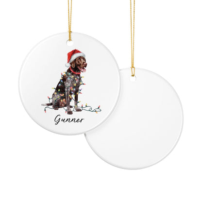 German Shorthaired Pointer Ornament, Personalized Christmas Gift