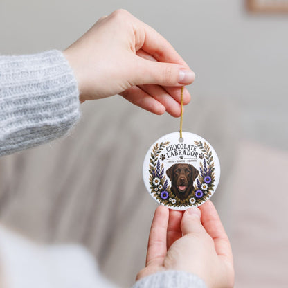 Chocolate Lab Loyal • Gentle • Devoted Ornament