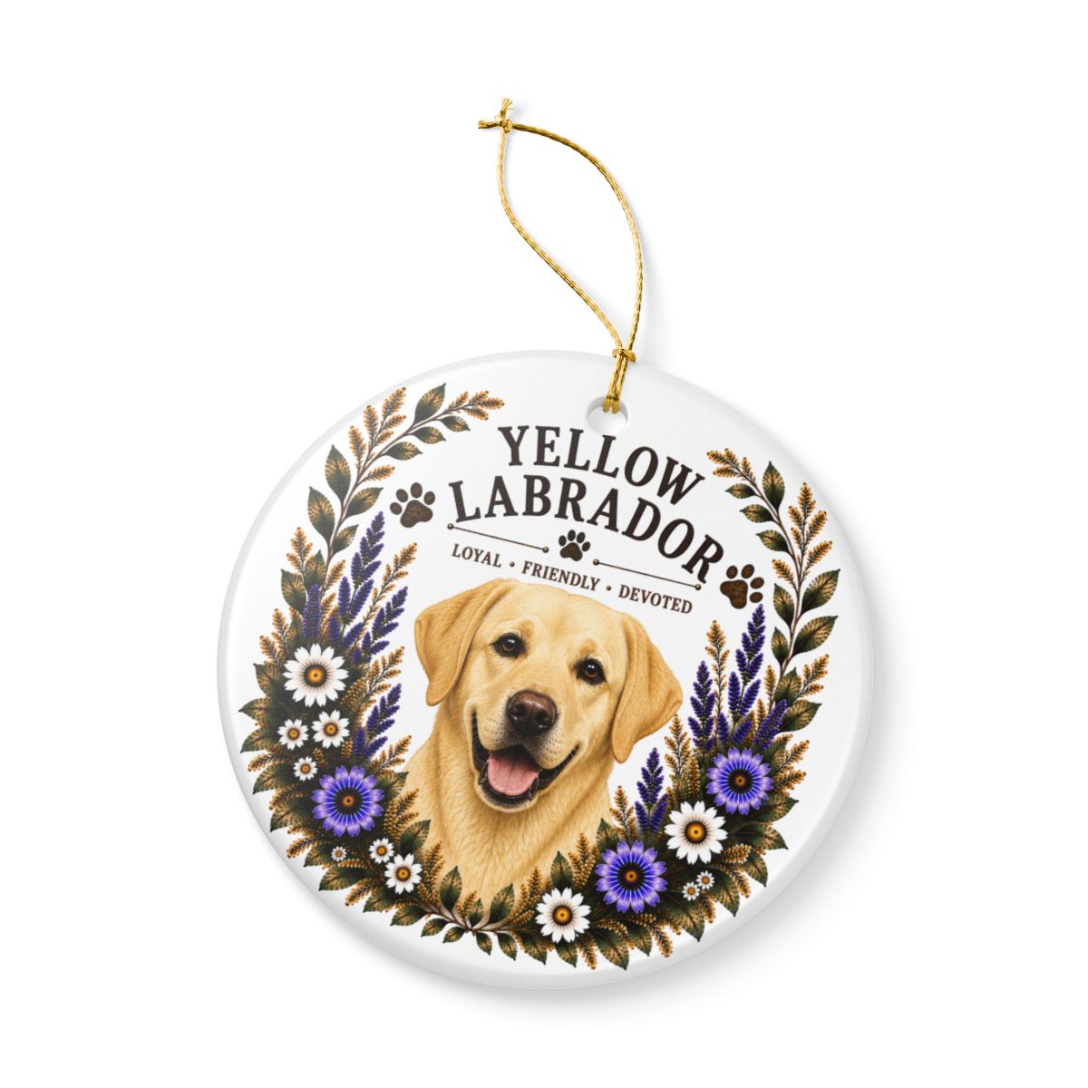 Yellow Lab Ornament, Labrador Retriever Lover Gift, Yellow Lab Mom Gift, Dog Breed Keepsake