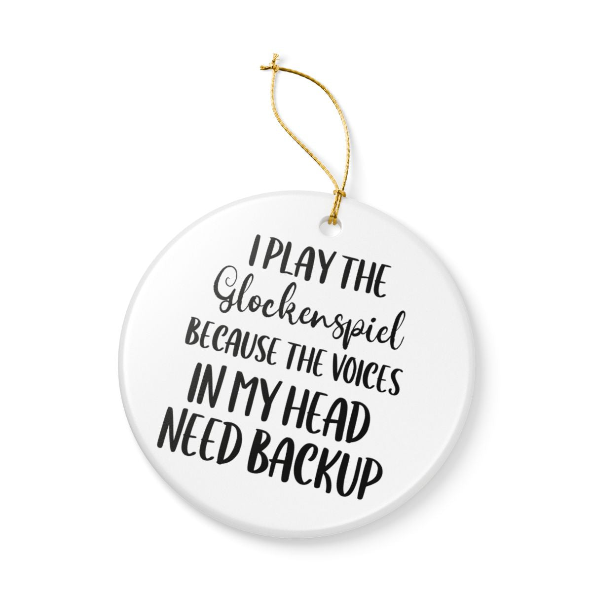 Glockenspiel Ornament, Ceramic Musician Gift
