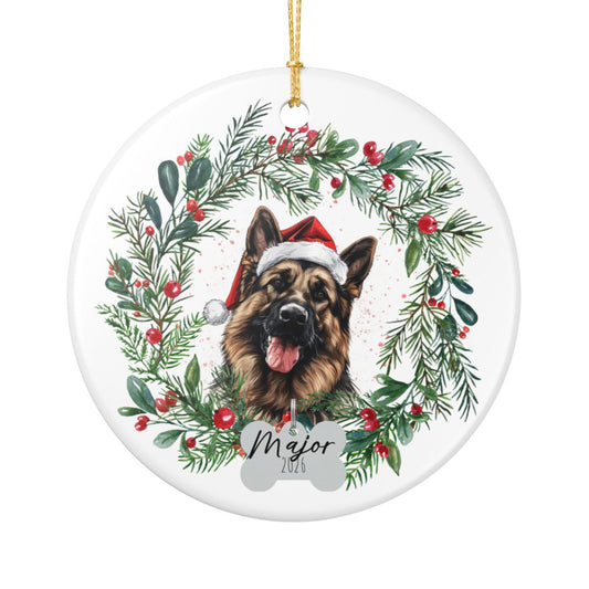 Personalized German Shepherd Christmas Ornament