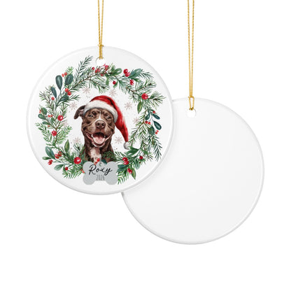 Personalized Pitbull Christmas Ornament