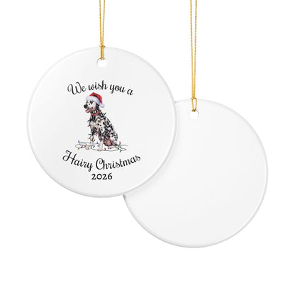 Christmas Dalmatian Ornament, Christmas Lights Dog Keepsake