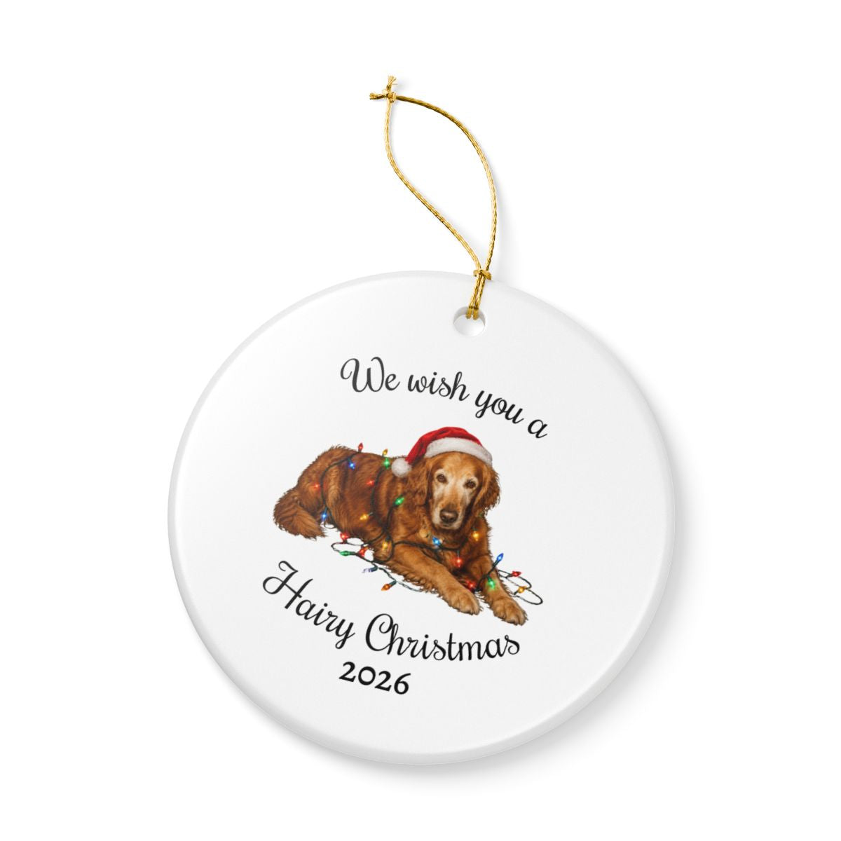 Personalized Dog Photo Christmas Ornament Custom Pet Holiday Keepsake Gift