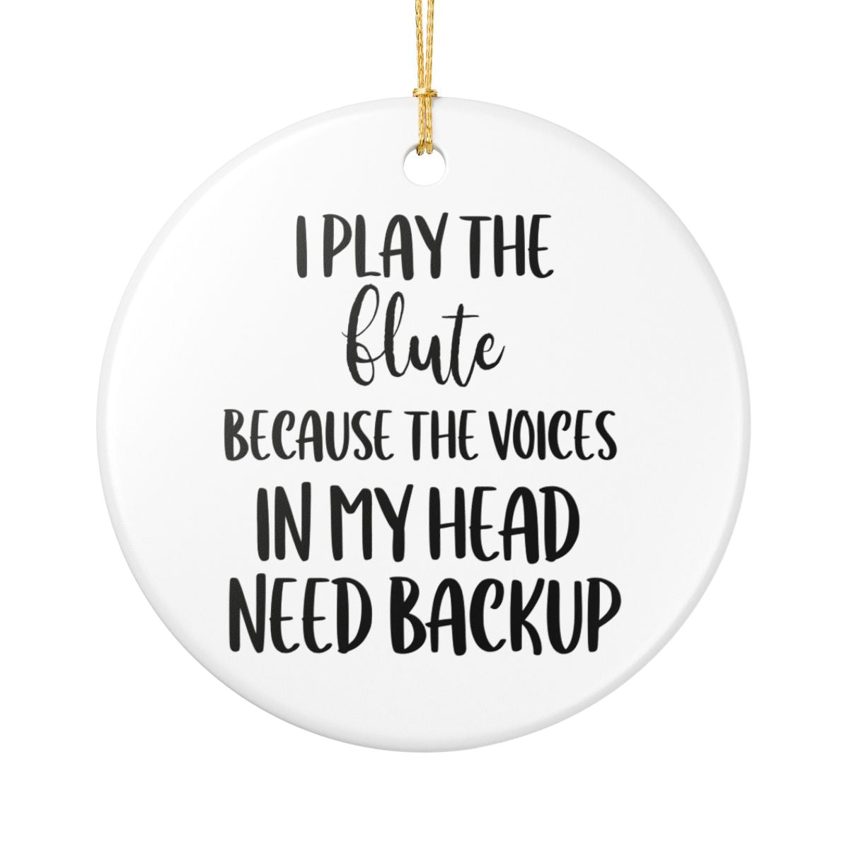Gift for Flute Player, Ceramic Musician Ornament