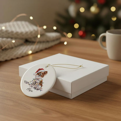 Papillon Personalized Ornament, Custom Dog Keepsake