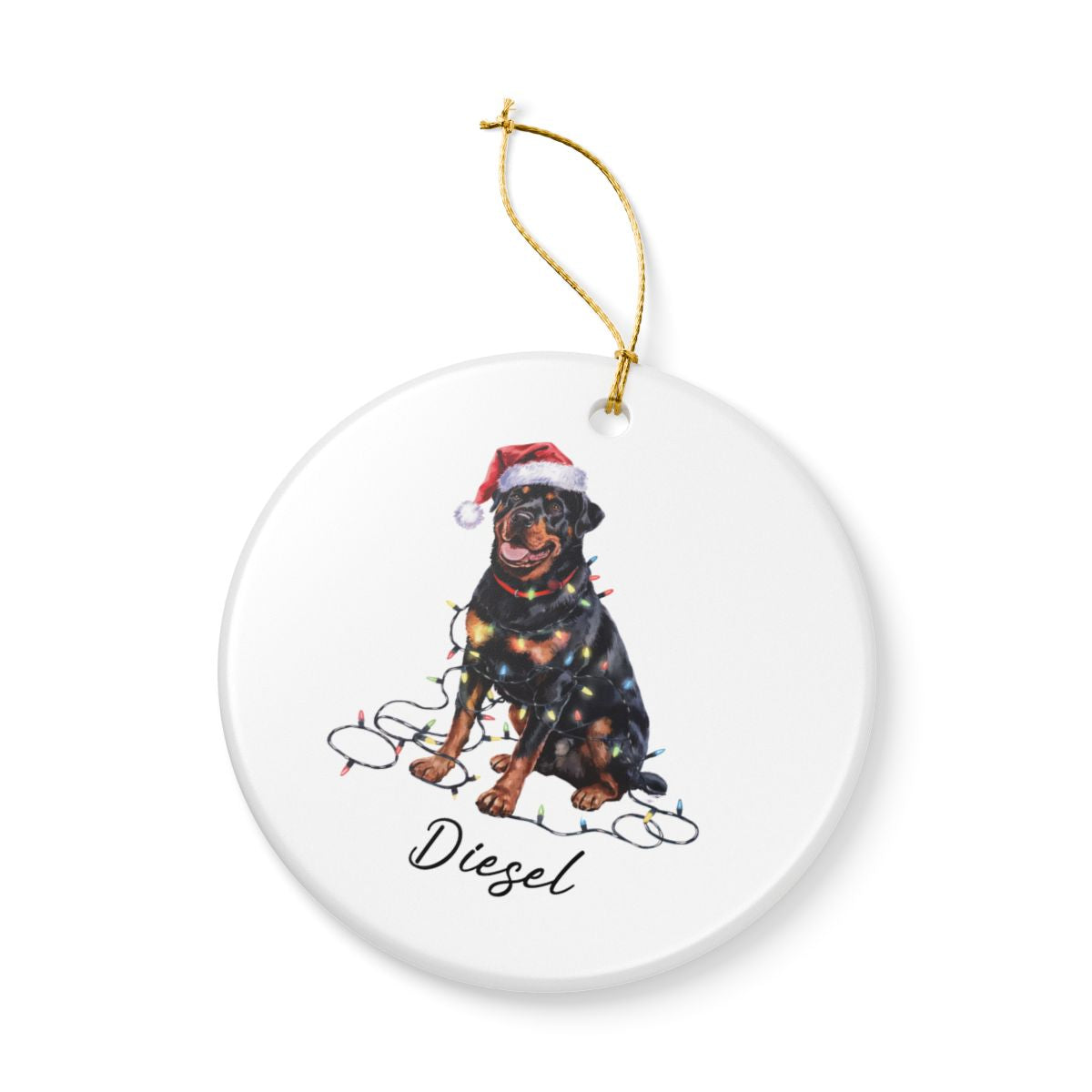 Rottweiler Ornament, Custom Dog Lover Gift