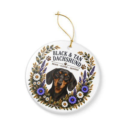 Black and Tan Dachshund Ornament, Dachshund Lover Gift, Doxie Mom Dog Keepsake