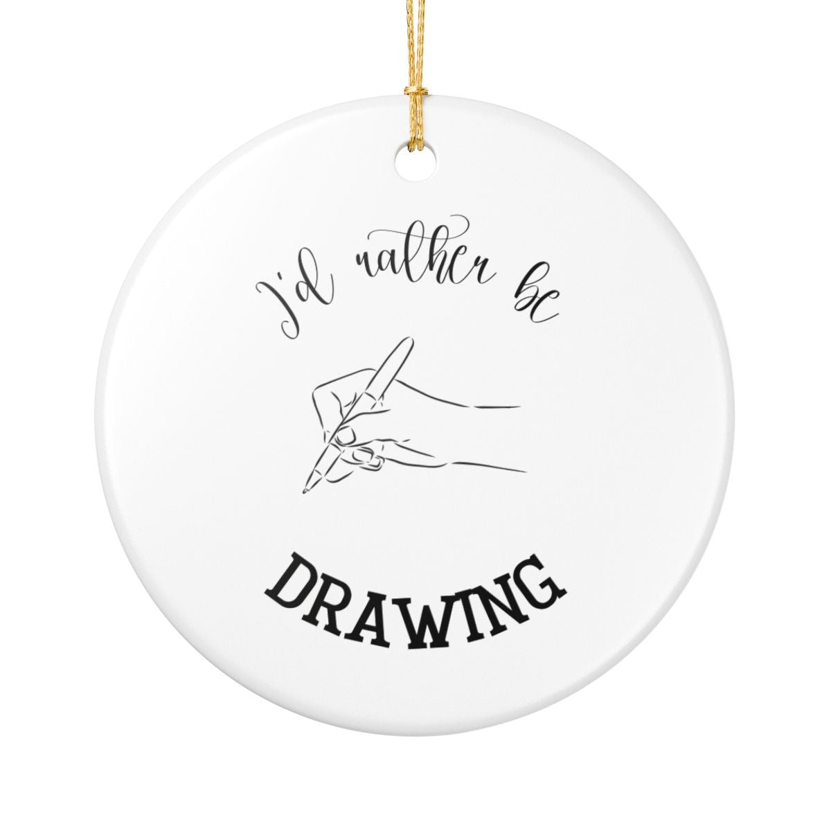 Drawing Ornament, Sketch Ornament, Artist Gift, Crafty Gift, Doodle Decoration, Drawing Lover Gift