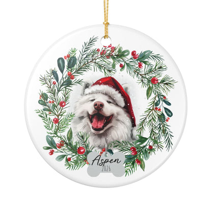 Personalized Samoyed Christmas Ornament