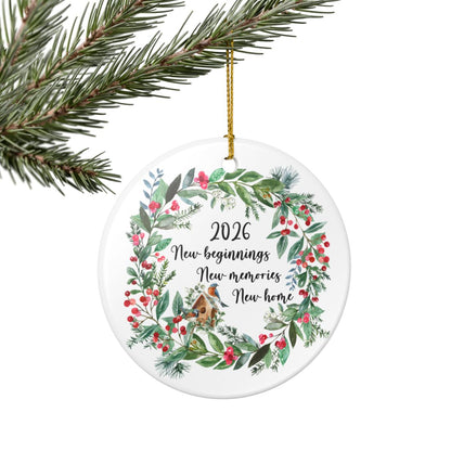 Personalized New Home Ornament, Christmas Holiday Ornament, New Beginnings, New Memories, First Home Ornament, First Christmas In New Home