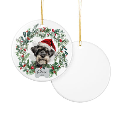 Personalized Schnauzer Christmas Ornament