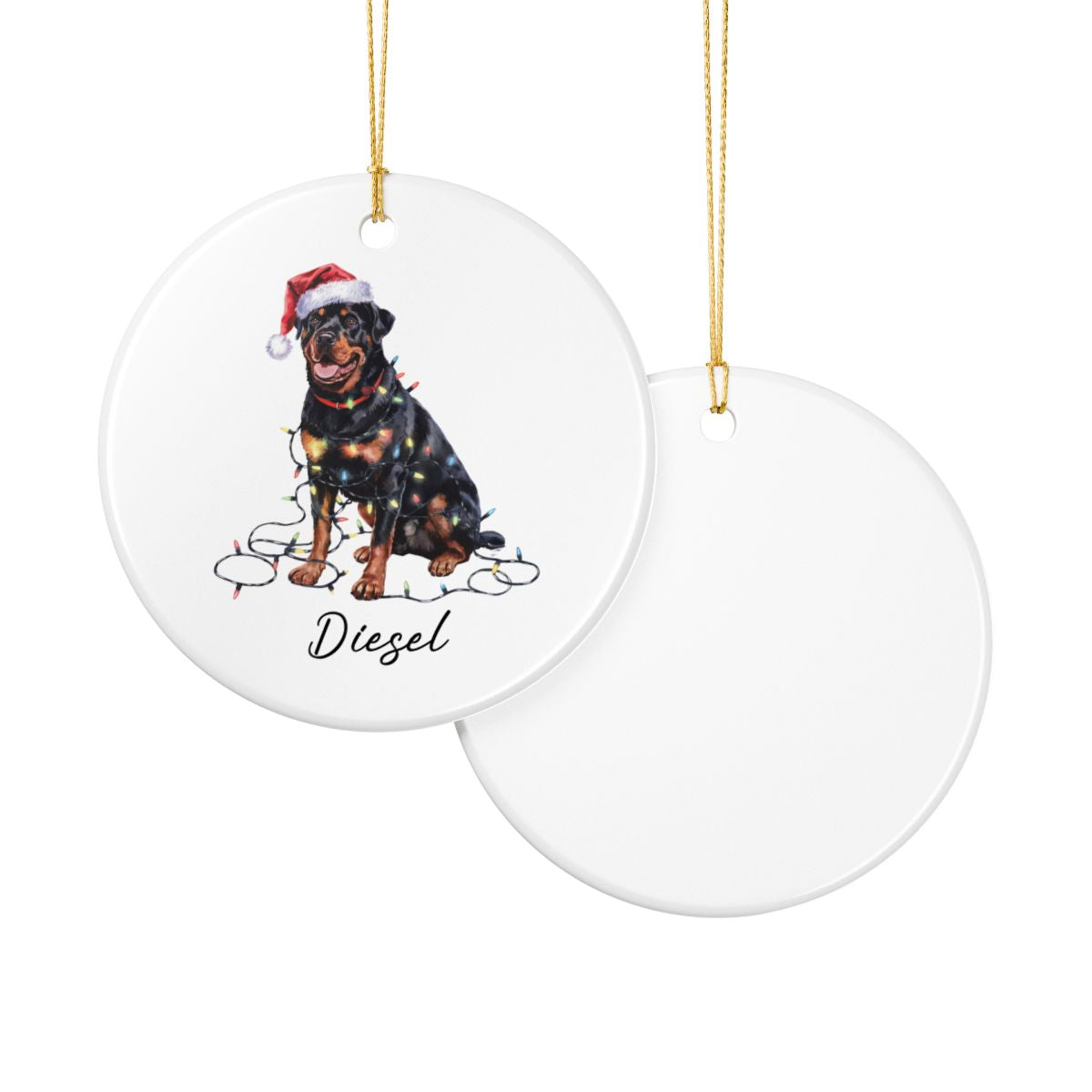 Rottweiler Ornament, Custom Dog Lover Gift