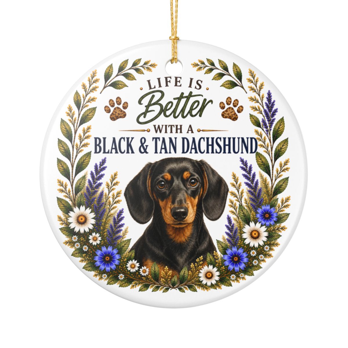 Black and Tan Dachshund Ornament, Doxie Lover Gift, Dachshund Mom Gift, Dog Keepsake