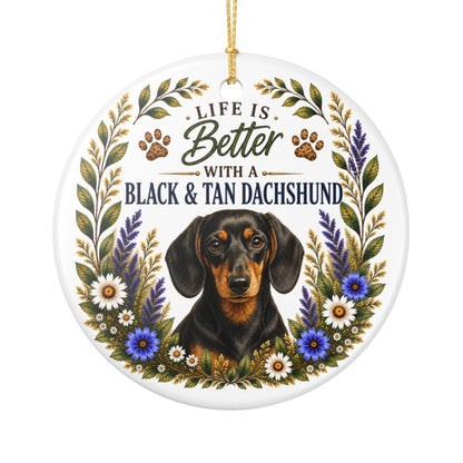 Black and Tan Dachshund Ornament, Doxie Lover Gift, Dachshund Mom Gift, Dog Keepsake