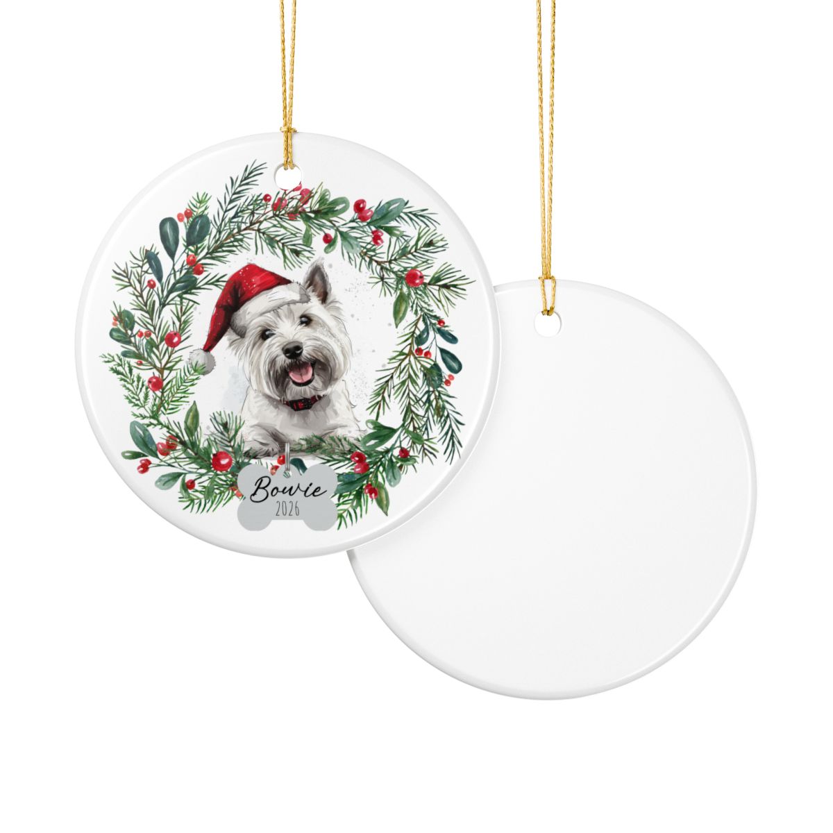 Personalized West Highland Terrier Ornament
