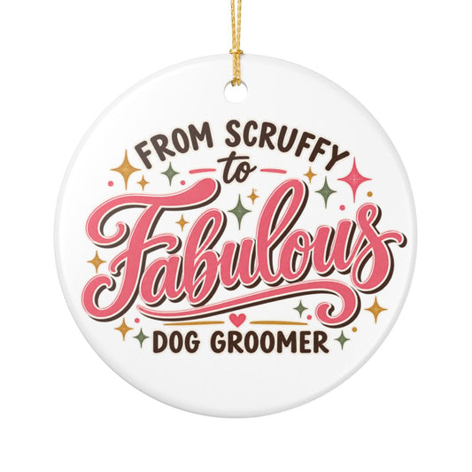 Dog Groomer Ornament, Groomer Gift, Pet Stylist Christmas Ornament, Dog Grooming Gift